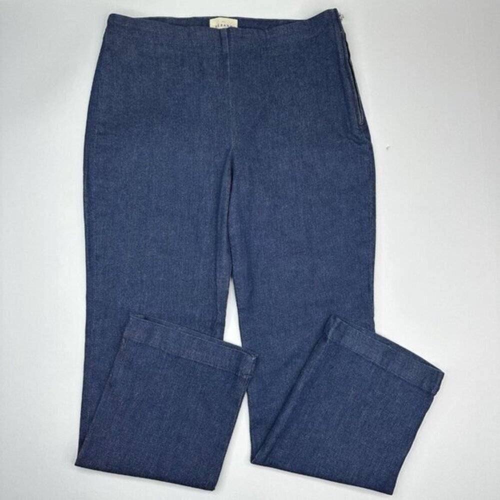 Sézane Blue Pencil Straight Leg Jean Organic Cotton Indigo High Rise Size 42 W31